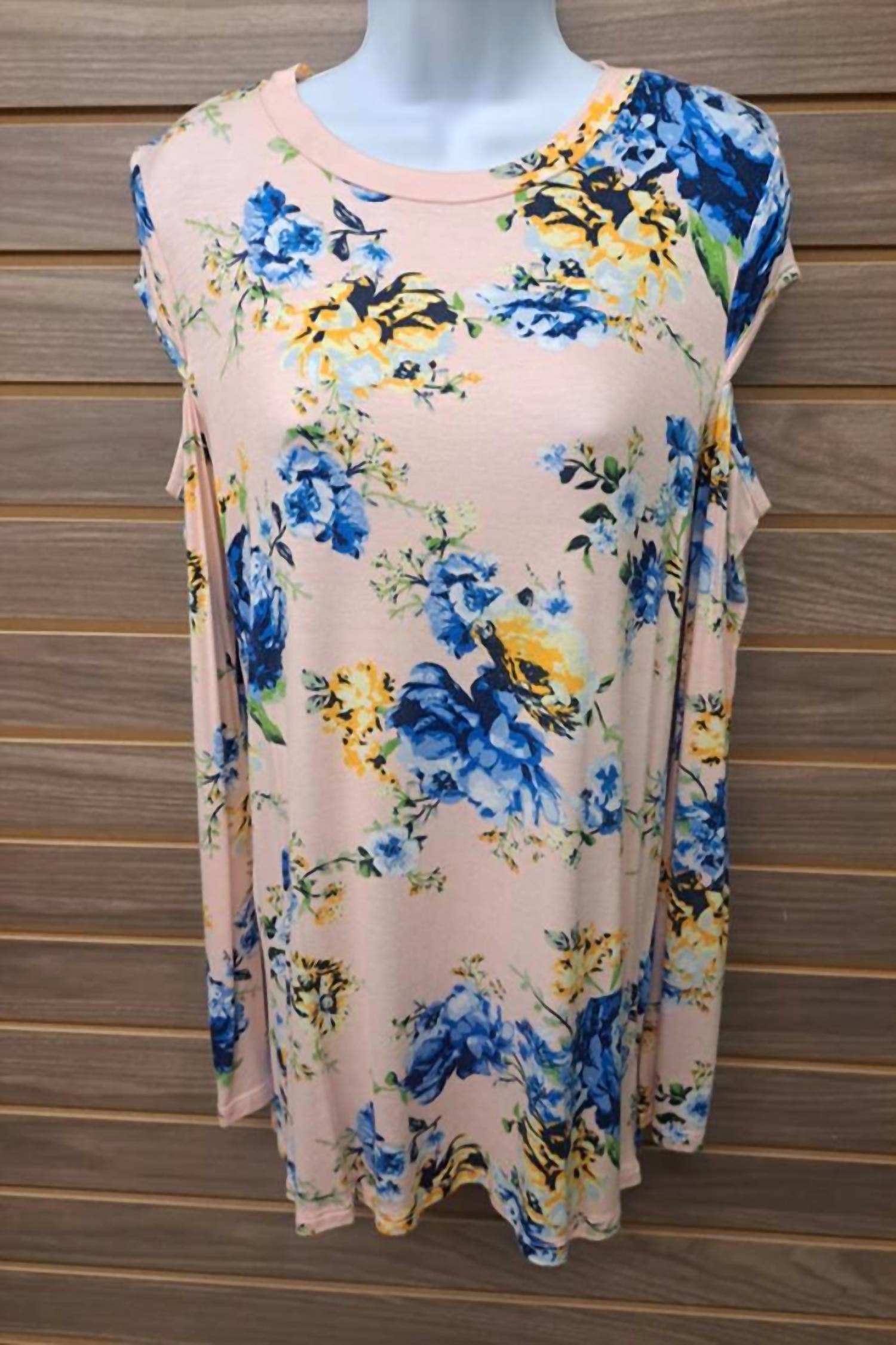 Auditions - Women's Floral Cold Cap Shoulder Long Sleeve