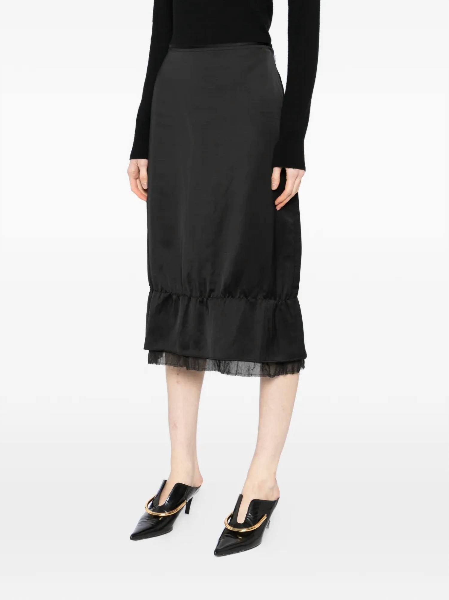 Toteme - Layered Satin Skirt
