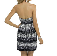 Blush Prom - Bejeweled Fringe Short Dress