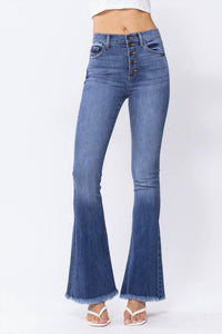 Frayed Hem Bell Bottoms
