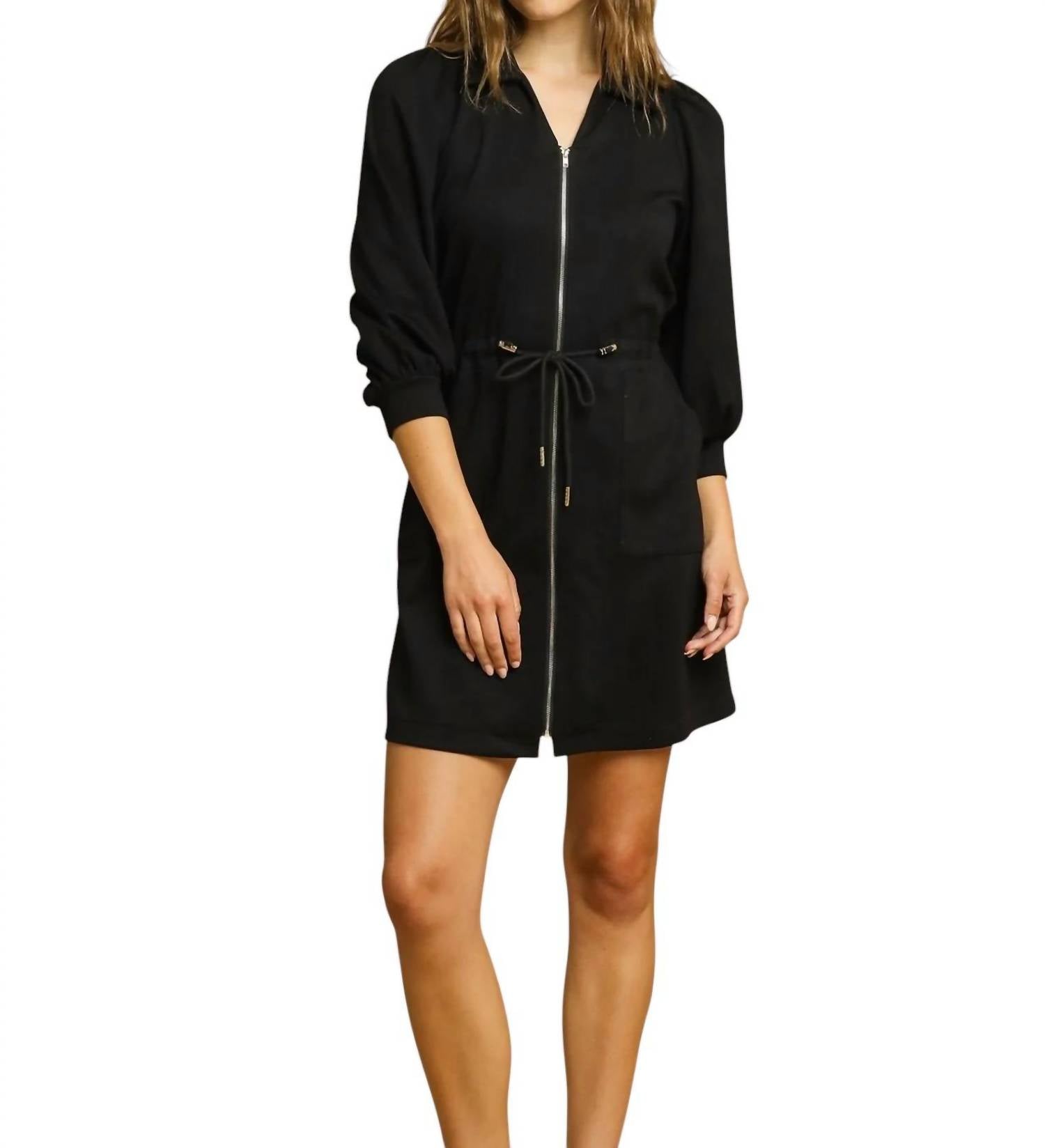 Umgee - Luxknit Zip-up Dress