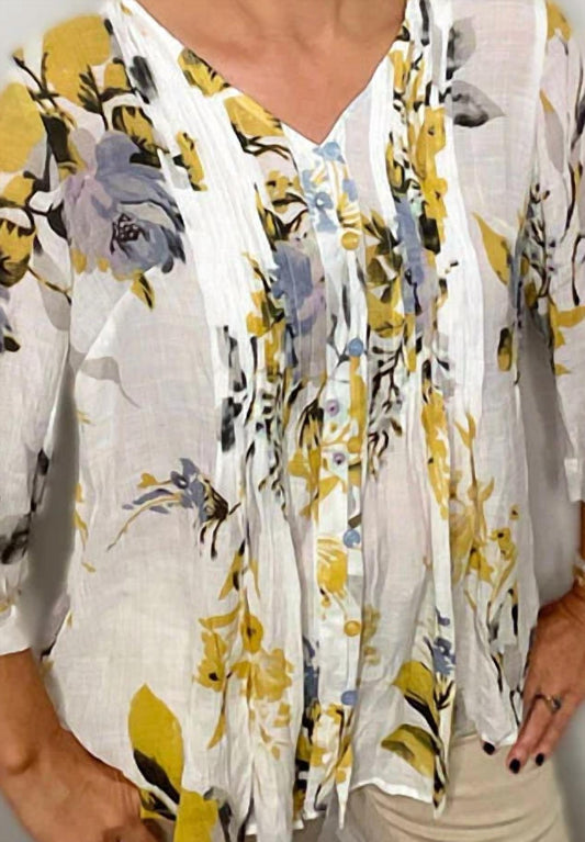 Ethyl - Celine Flower Blouse