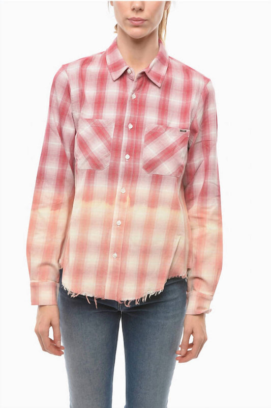 Amiri - Ombre Lurex Plaid Button-down Shirt