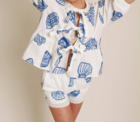 Bailey Rose - St. Pete Shell Tie Front Top