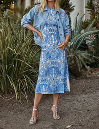 Johnny Was - WYNIFRED MESH MIDI DRESS