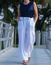 Tina Stephens Italy - Cordelia Sailor Wide Leg Pant