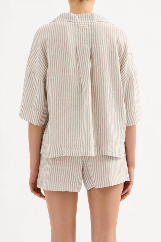 Nude Lucy - Lounge Stripe Linen Shirt