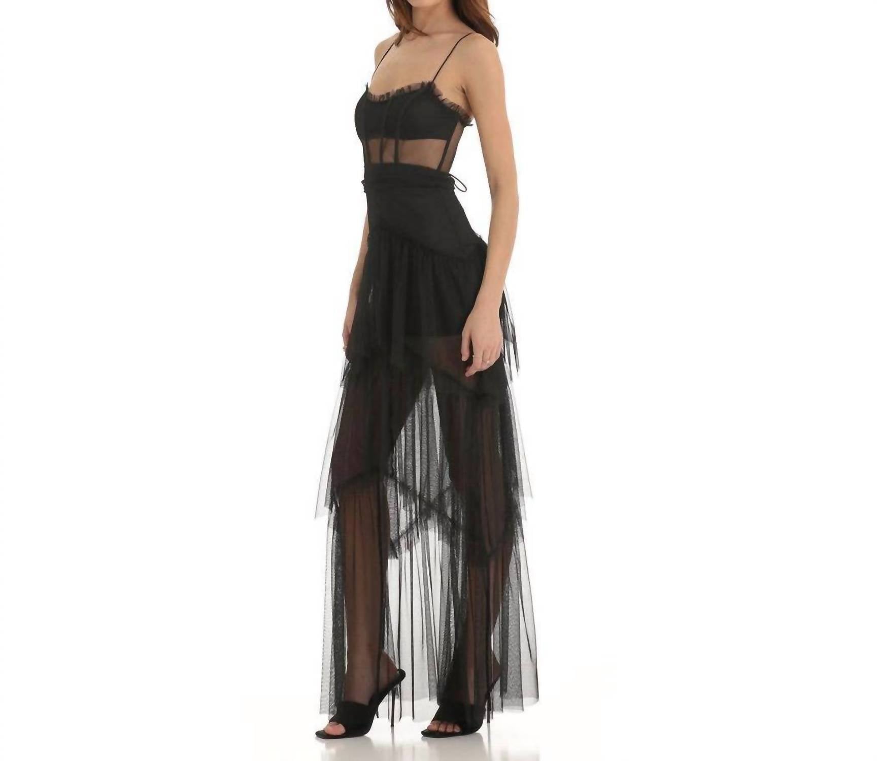Lucy In The Sky - Mesh Corset Maxi Dress