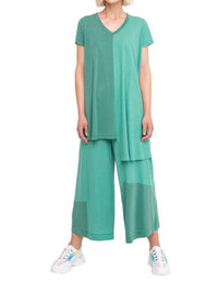Ozai N Ku - Cropped Wide Leg Pants