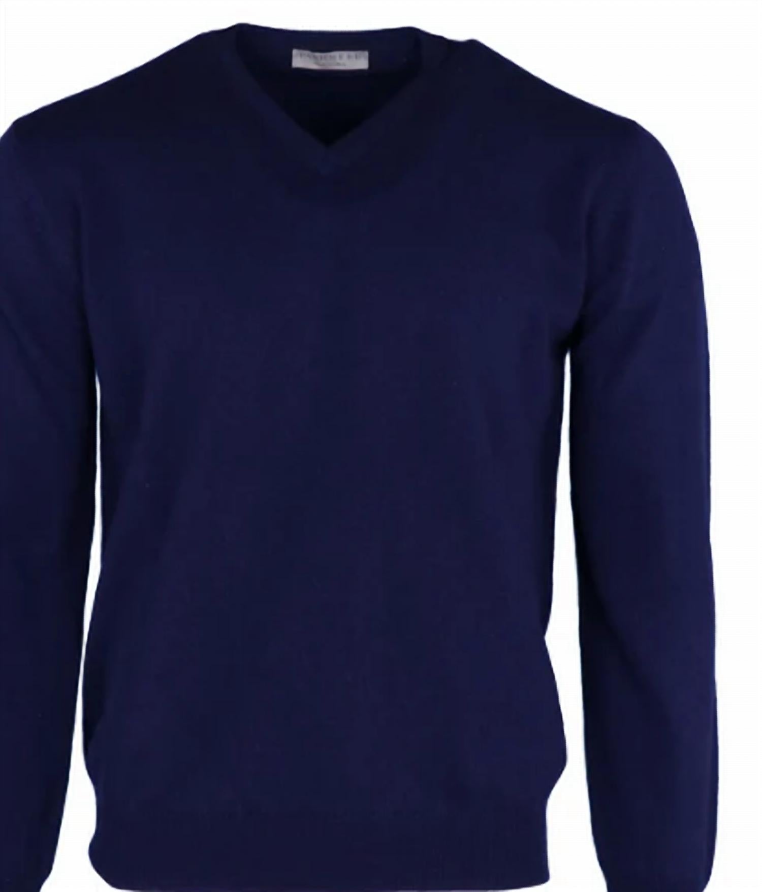 Pashmere - Men's Pure Cashmere V-neck Top