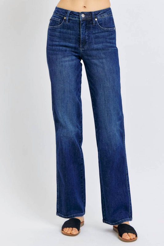 Judy Blue - Mid Rise Tummy Control Straight Jean