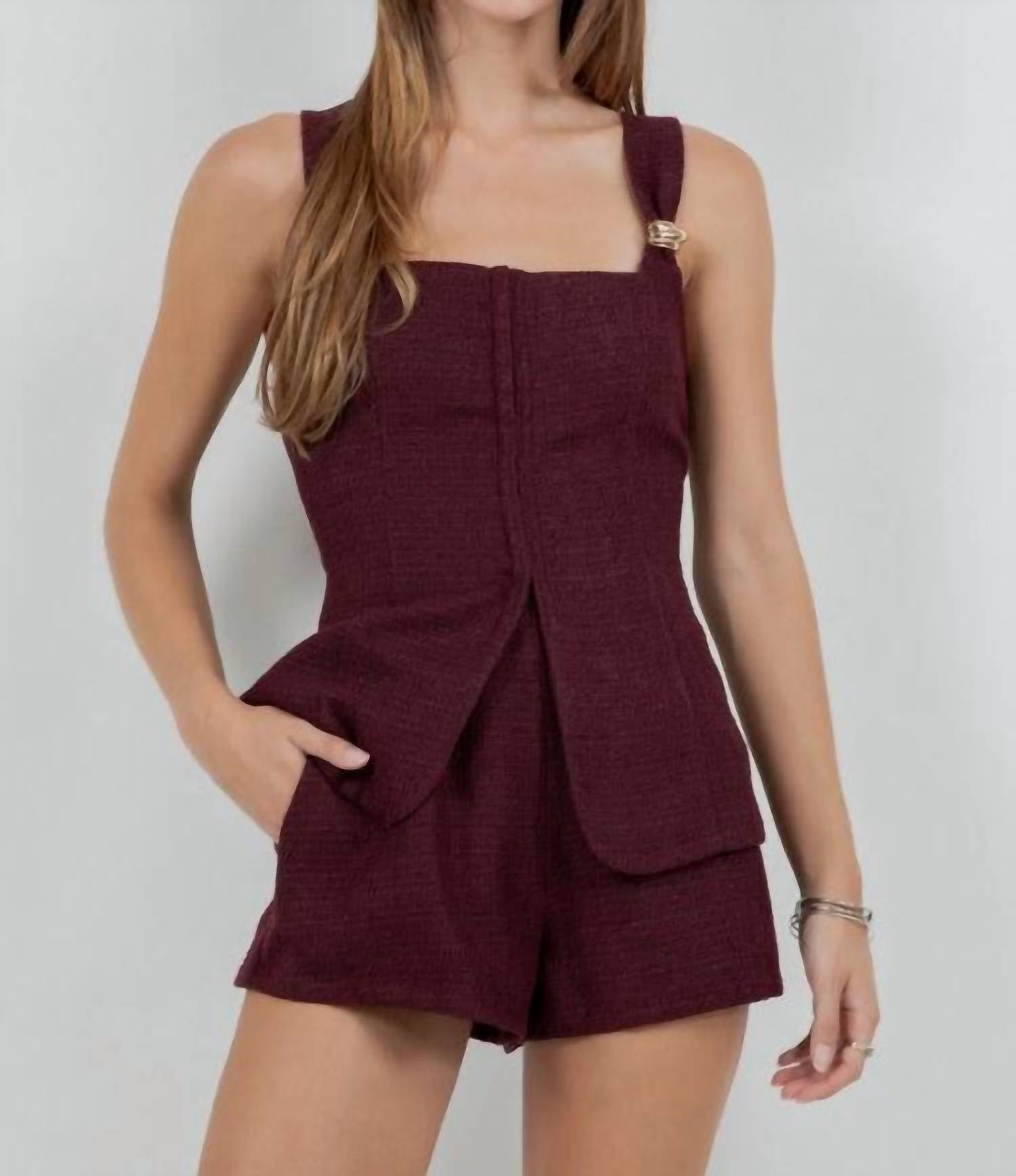 Whiteroom+Cactus - Selah Corset Tweed Top