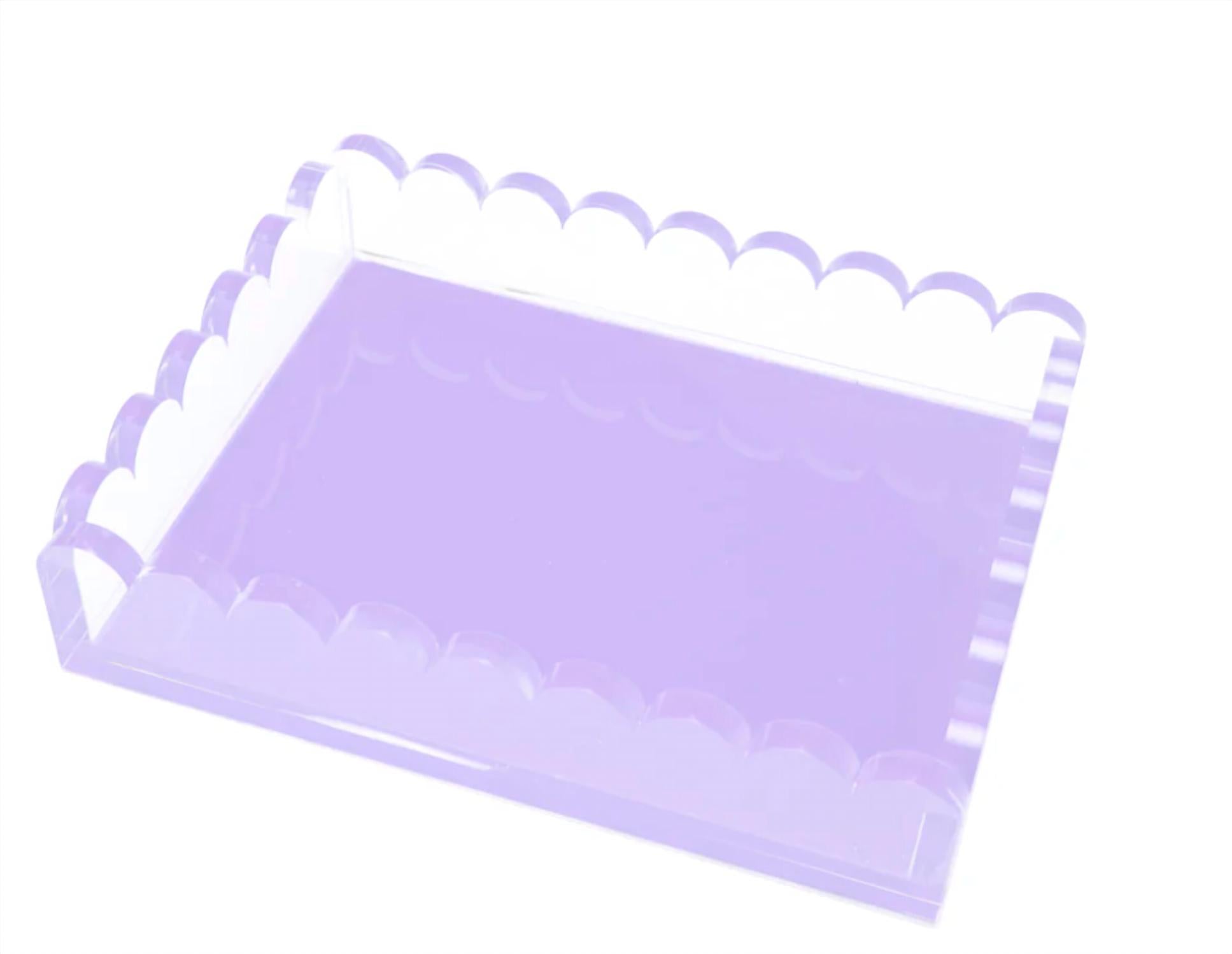 Tara Wilson Designs Acrylic Scallop Tray in lavender - item