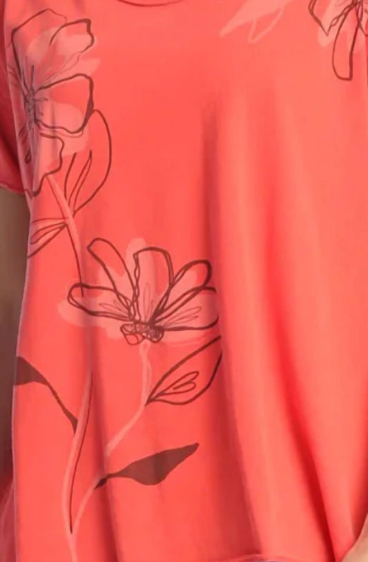 Jess & Jane - Rosa Pigment Dyed Cotton Jersey Top