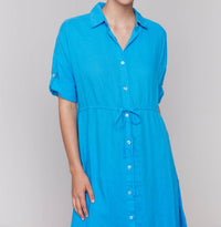 Charlie B - Short Sleeves Long Dress