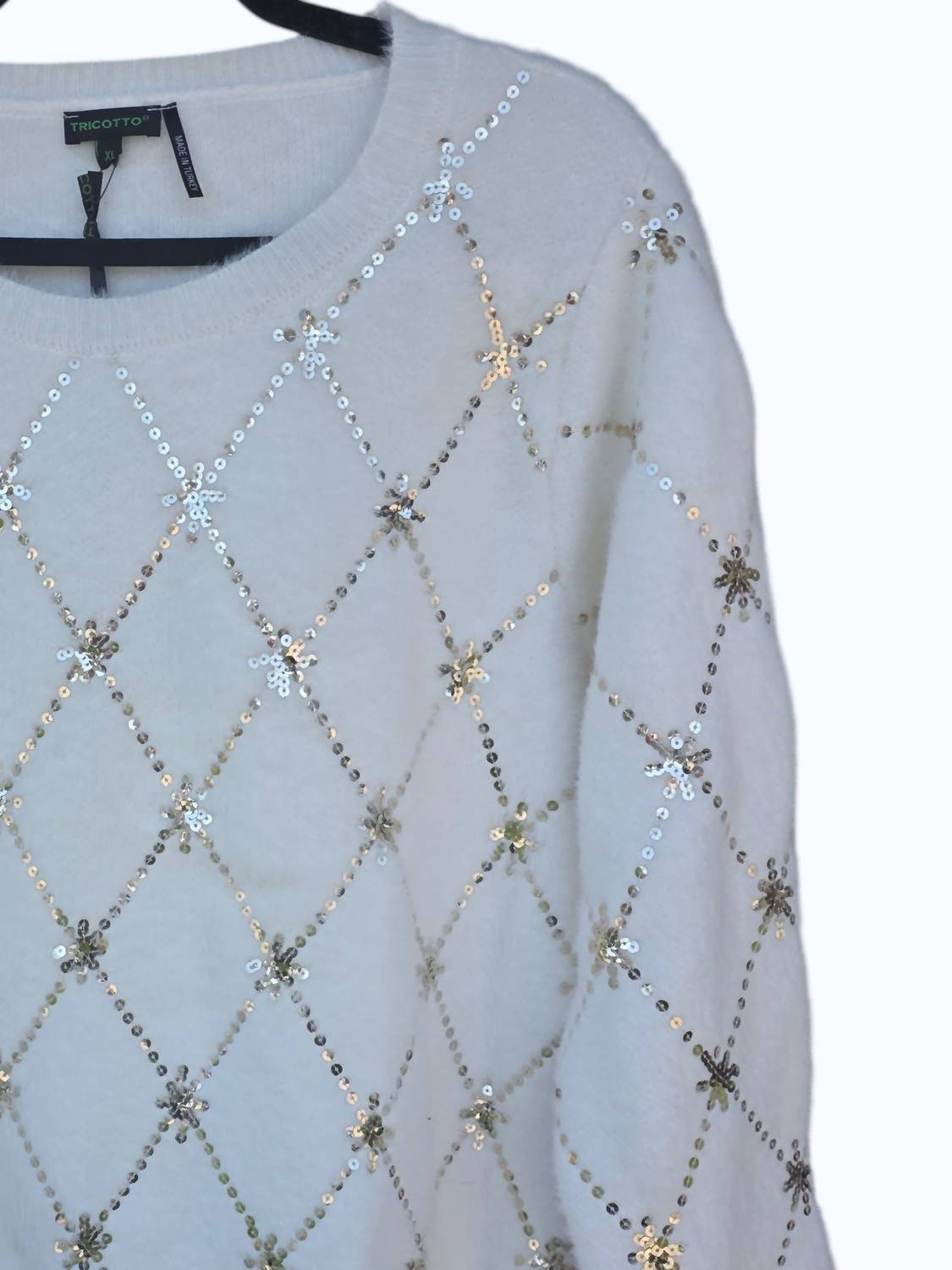 Tricotto - Women's Crew Neck Sparkle Sweater