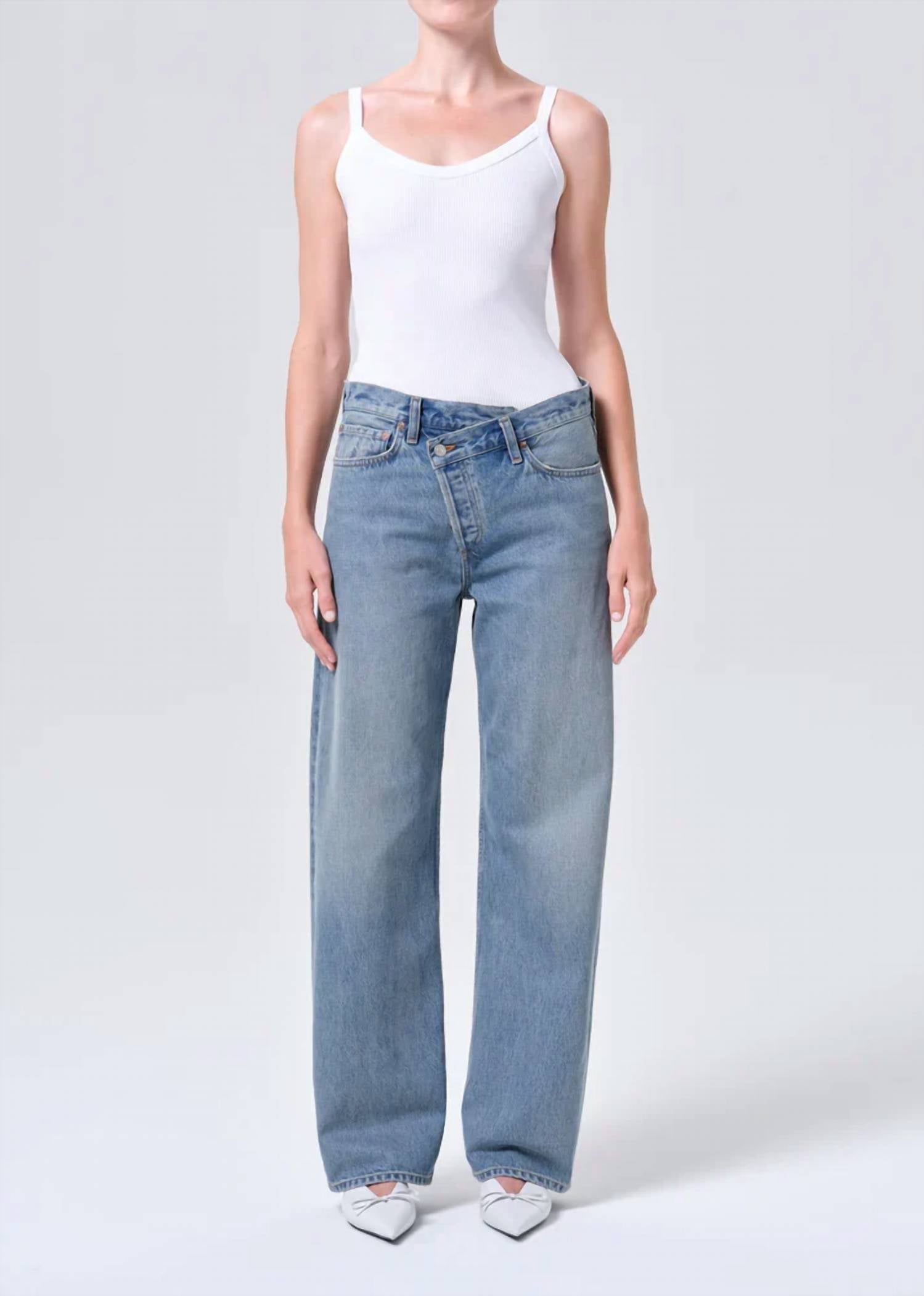 Agolde - Arc Criss Cross Relaxed Straight Jeans