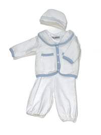 Macis - Boy's 3pc Short Sleeve Romper Long Sleeve Quilted Set