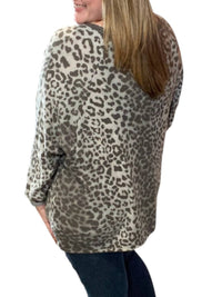 Honeyme - Oversized Snow Leopard Sweater