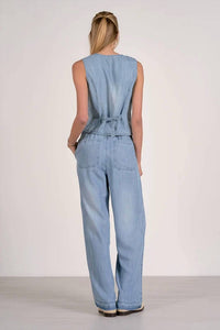 Elan - Denim Button Front Vest