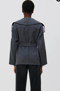 SIMKHAI Rowen Jacket in grey melange - women's jacket - detail view