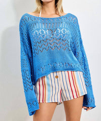 Polagram - Suzy Boat Neck Crochet Top