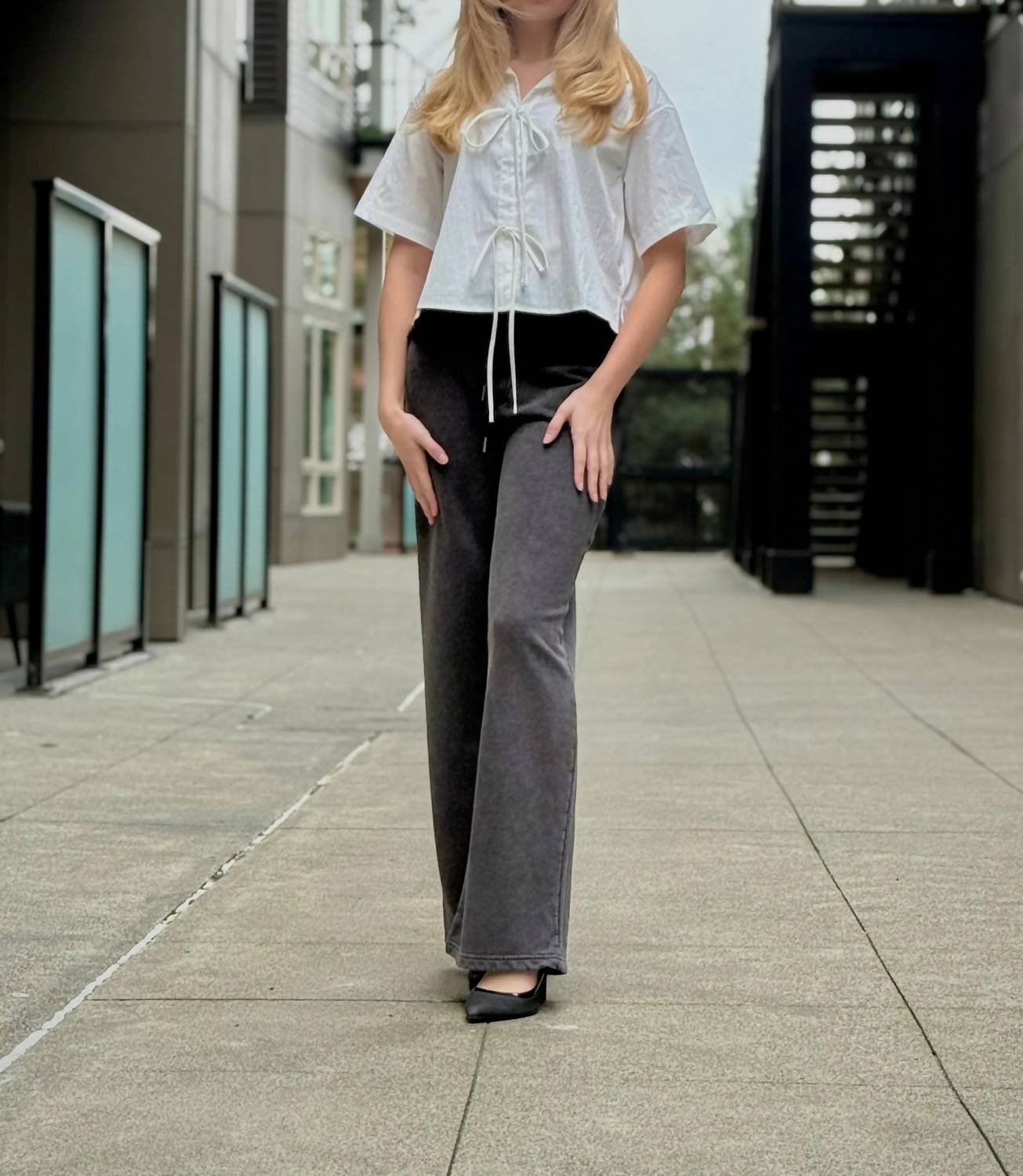 Elle Grey - Roxy Tie Front Shirt