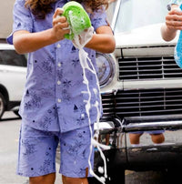 Deux Par Deux - Boys' Printed Chambray Shirt