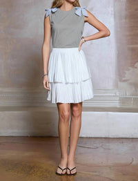 Current Air - Tiered Pleated Mini Skirt