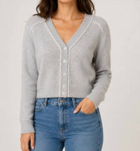 Autumn Cashmere - V Neck Cardigan with Lacing