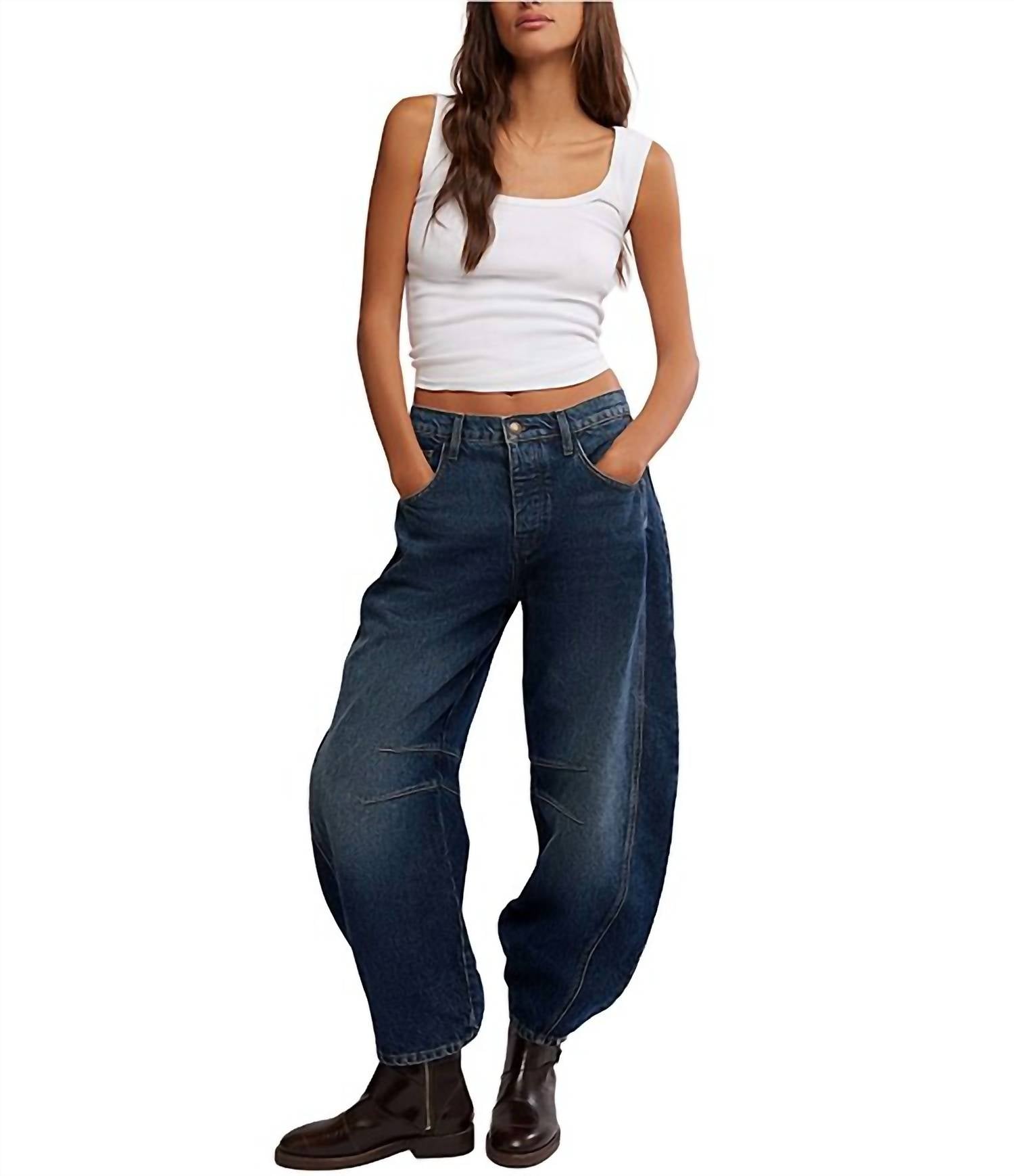 Free People - Good Luck Mid Rise Barrel Jeans