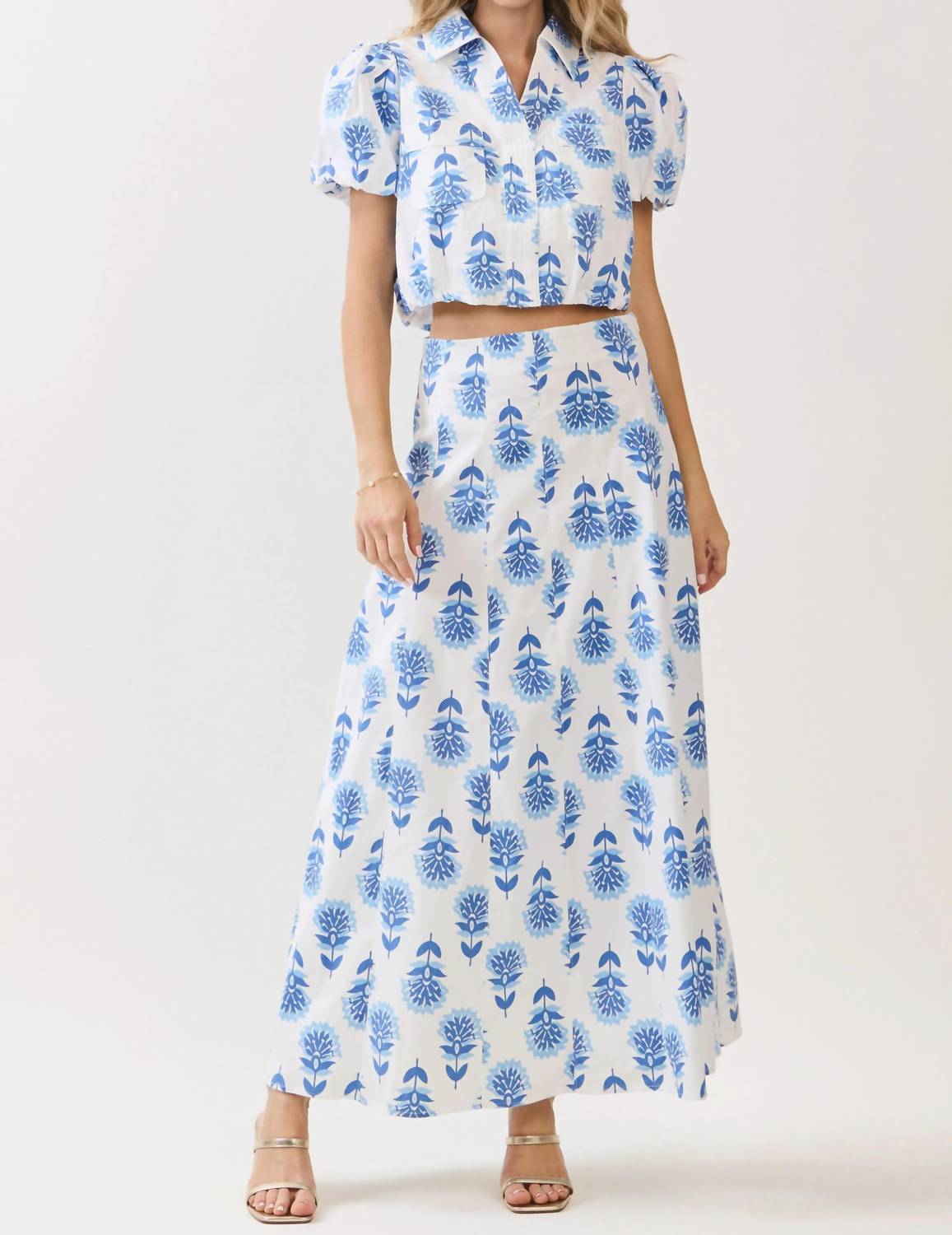 Tcec - Eileen Floral Maxi Skirt
