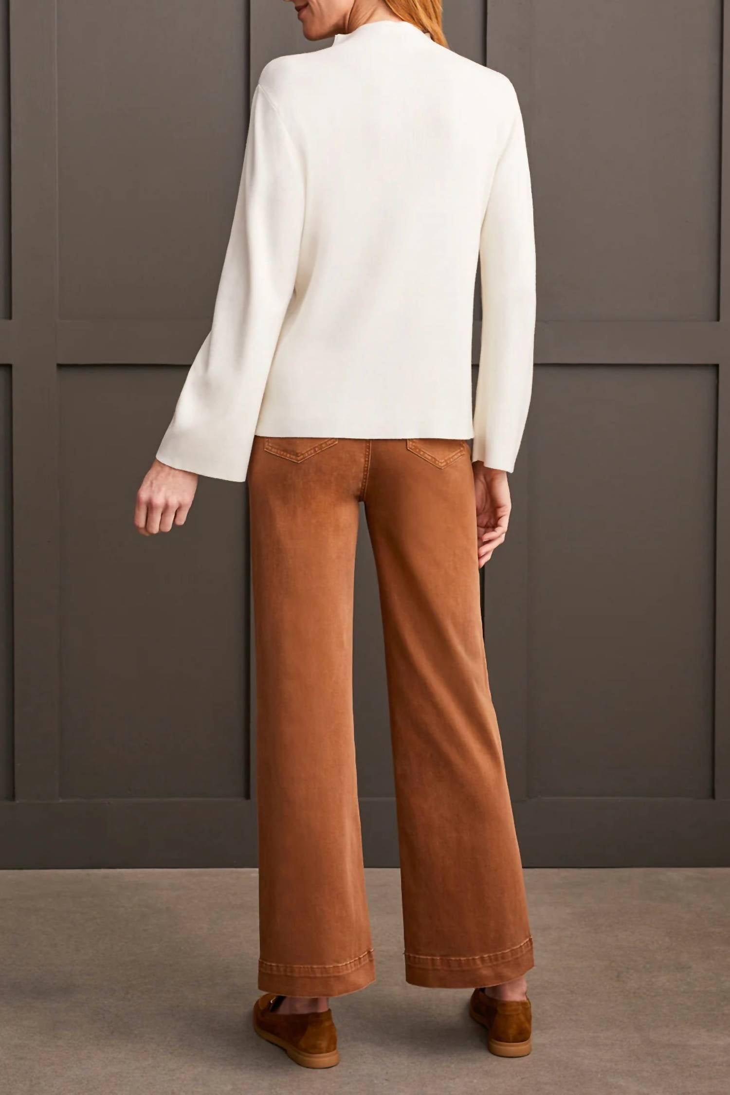 Tibi - Long Sleeve Funnel Neck Sweater