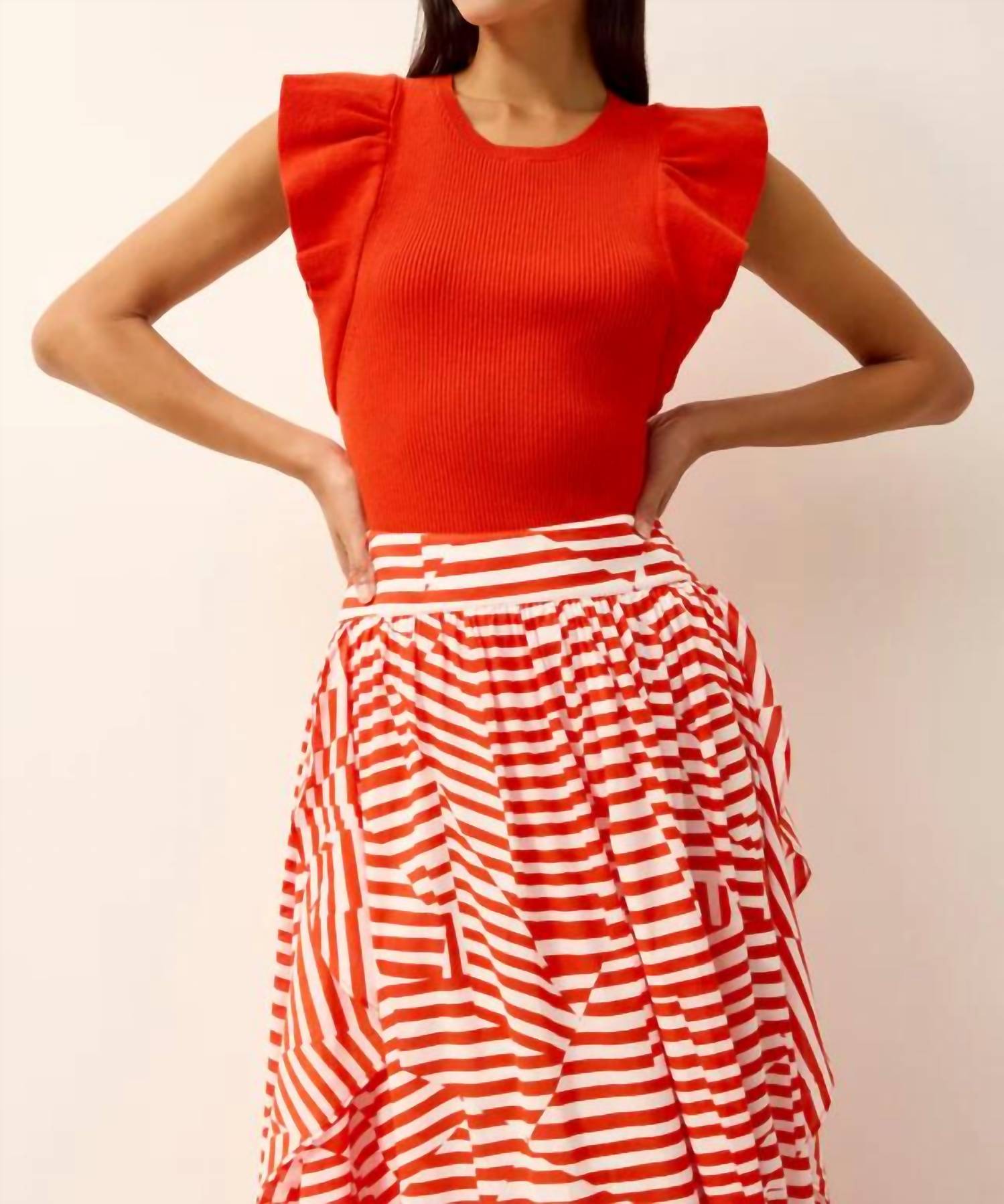 Marie Oliver - Rory Ruffle Sleeves Top