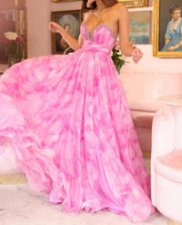 Ava Presley - Strapless Chiffon A-Line Prom Dress