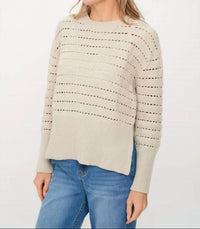 Six/Fifty - Jaden Crochet Crew Neck Sweater