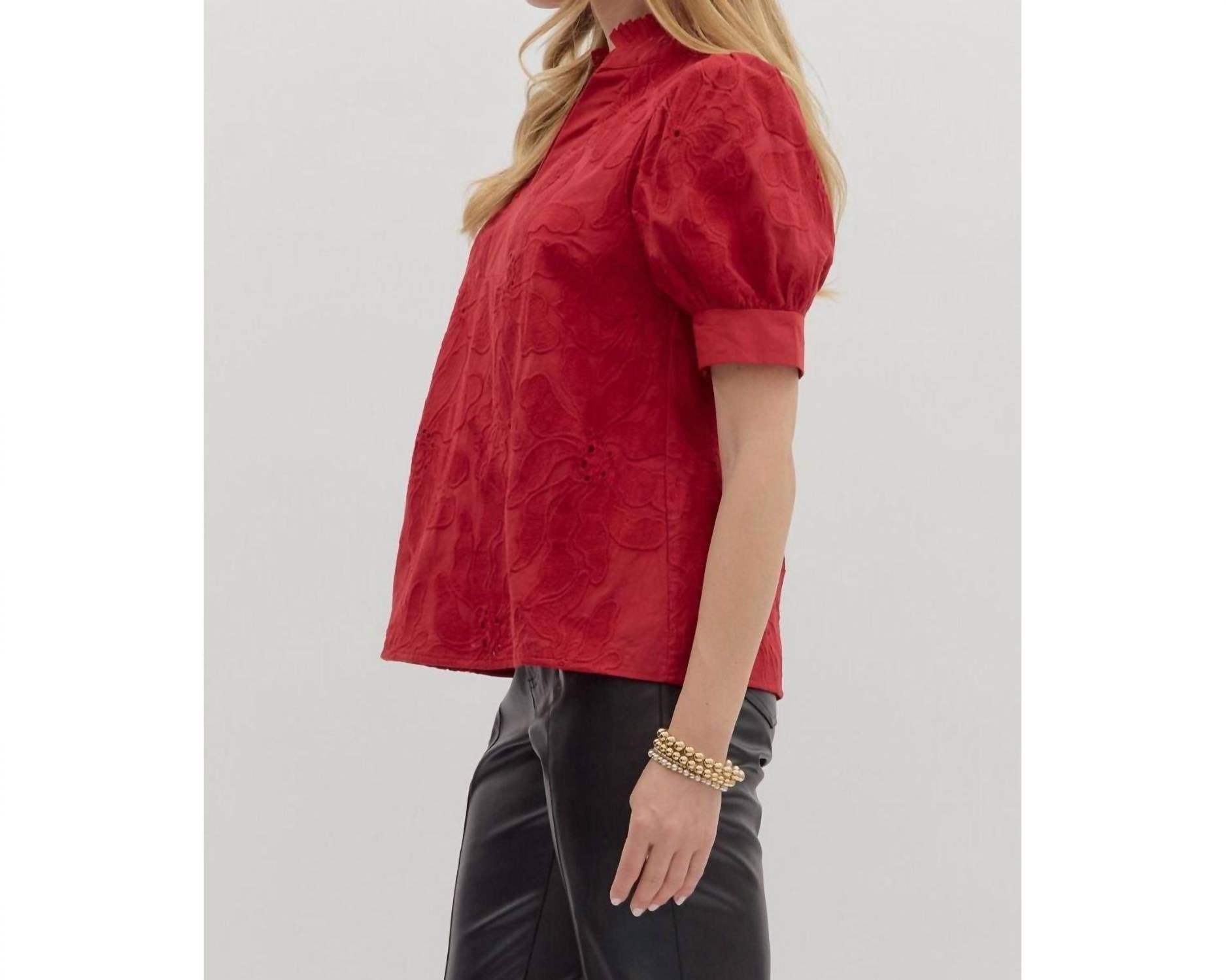 Entro - Maeva Floral Embroidered Top