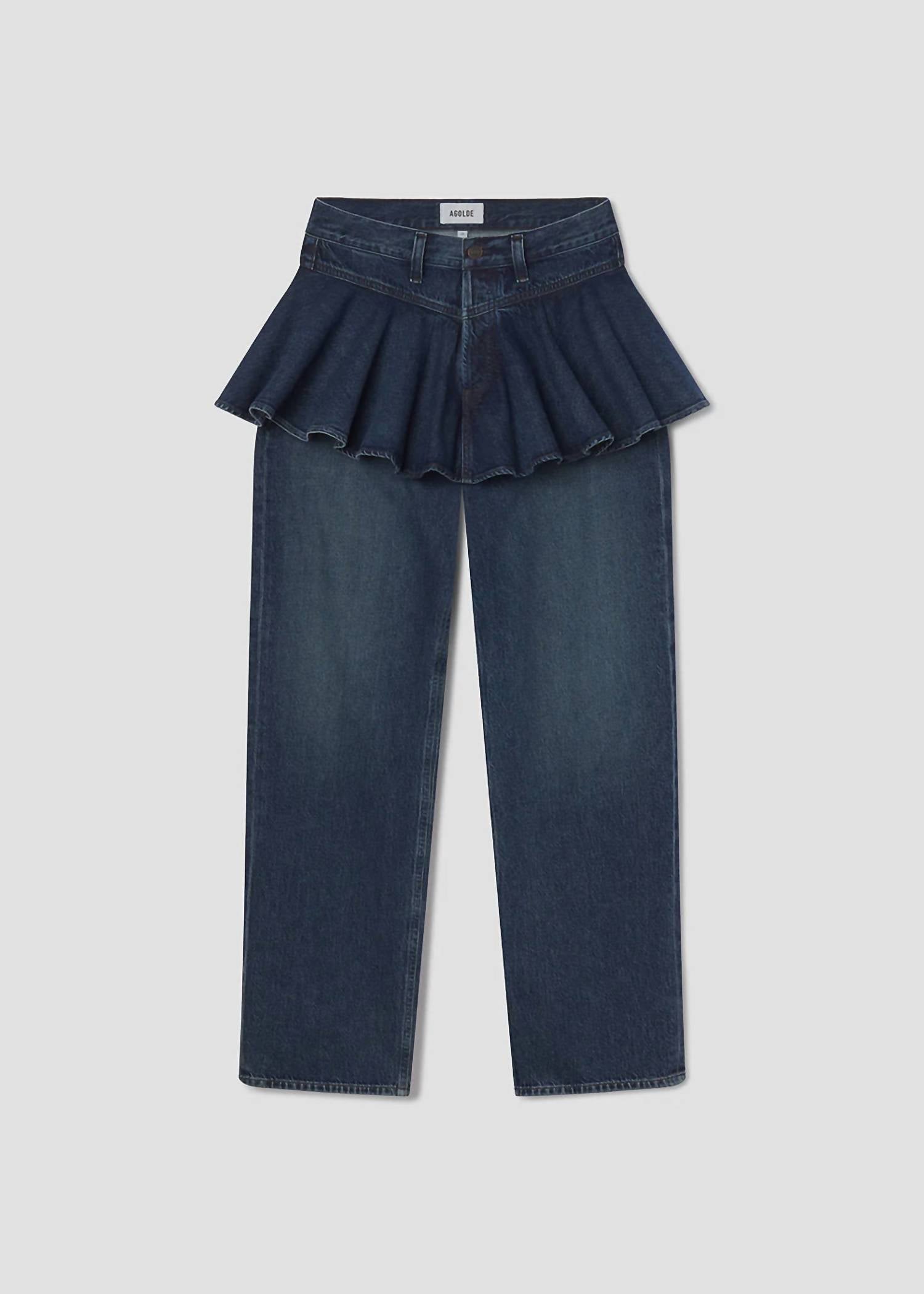 Agolde - Peplum Mid-rise Straight Leg Jeans