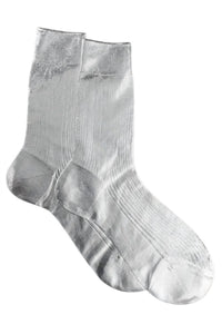 Maria La Rosa Women's Laminated One Socks in silver - women's accessory