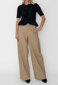 West Of Fabienne Knit Top in black - women's blouse