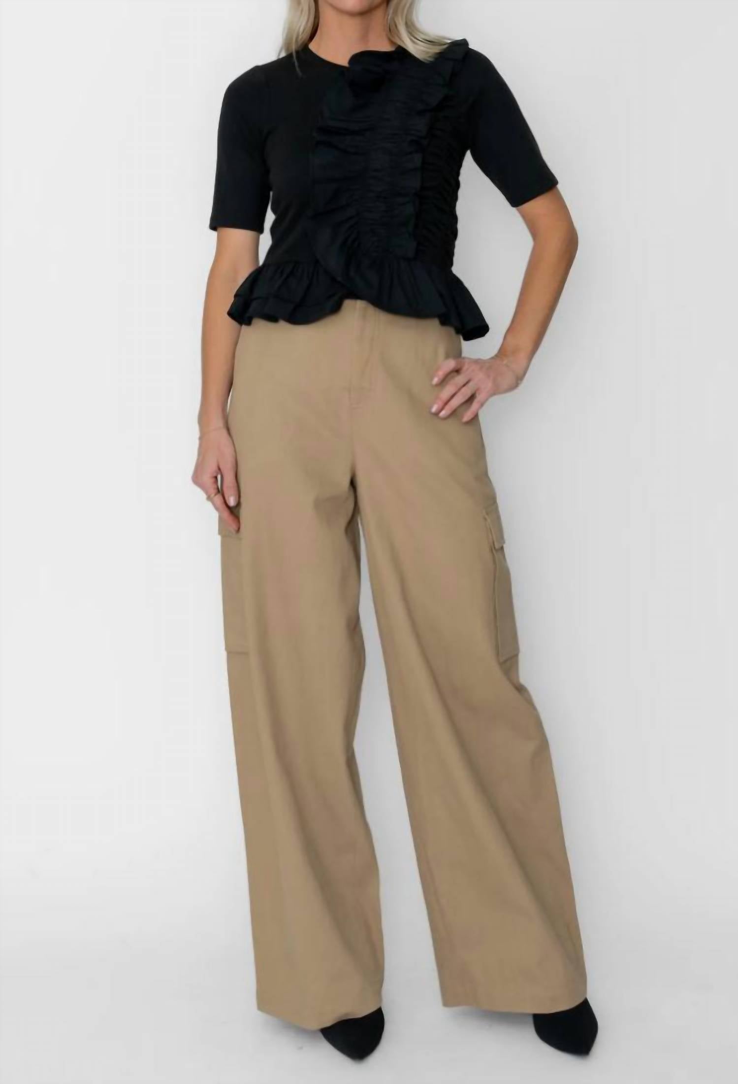 West Of Fabienne Knit Top in black - women's blouse