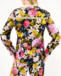 Aratta Flower Bomb Button-down Shirt in night floral - women's shirt - alternate view