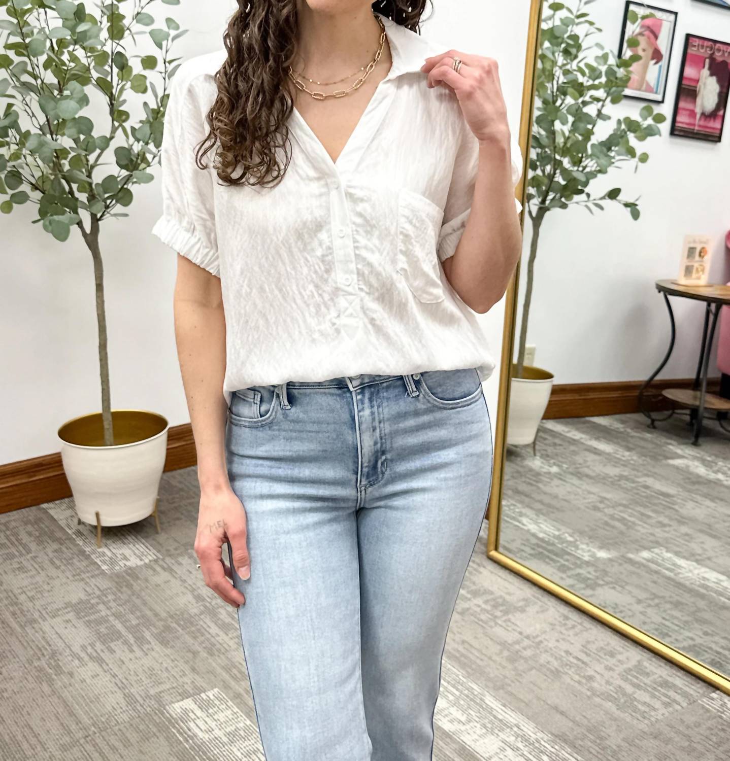 Staccato - Willow Button Up Top