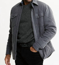 Jachs New York - Quilted Brushed Knit Shirt Jacket