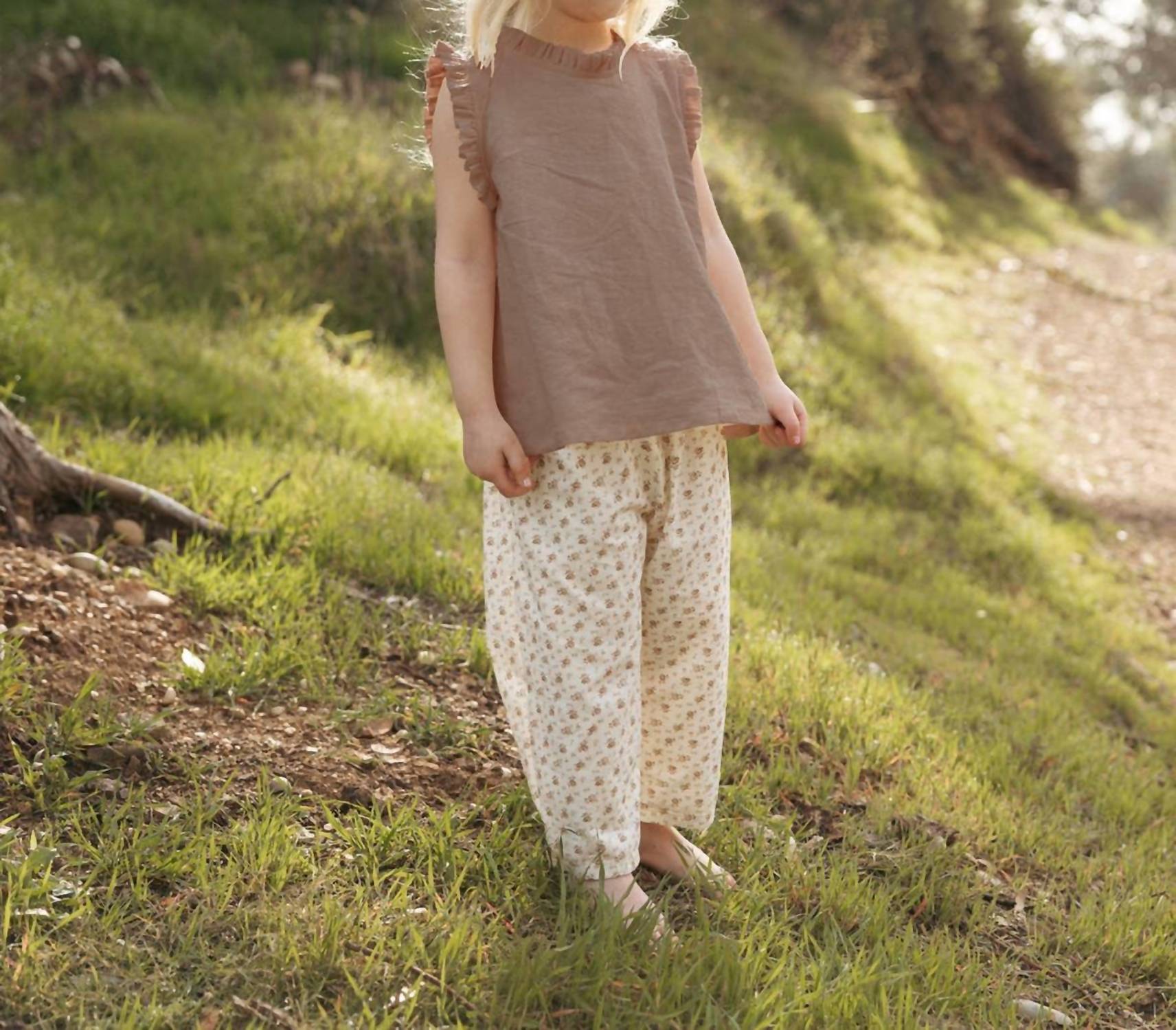 Go Gently Nation - Girls Ruffle Neck Blouse
