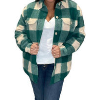 Saltwater Luxe - Plaid Button Up Oversized Shacket