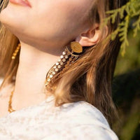 Jagged Halo Jewelry - Women's Cleo Evil Eye Earrings