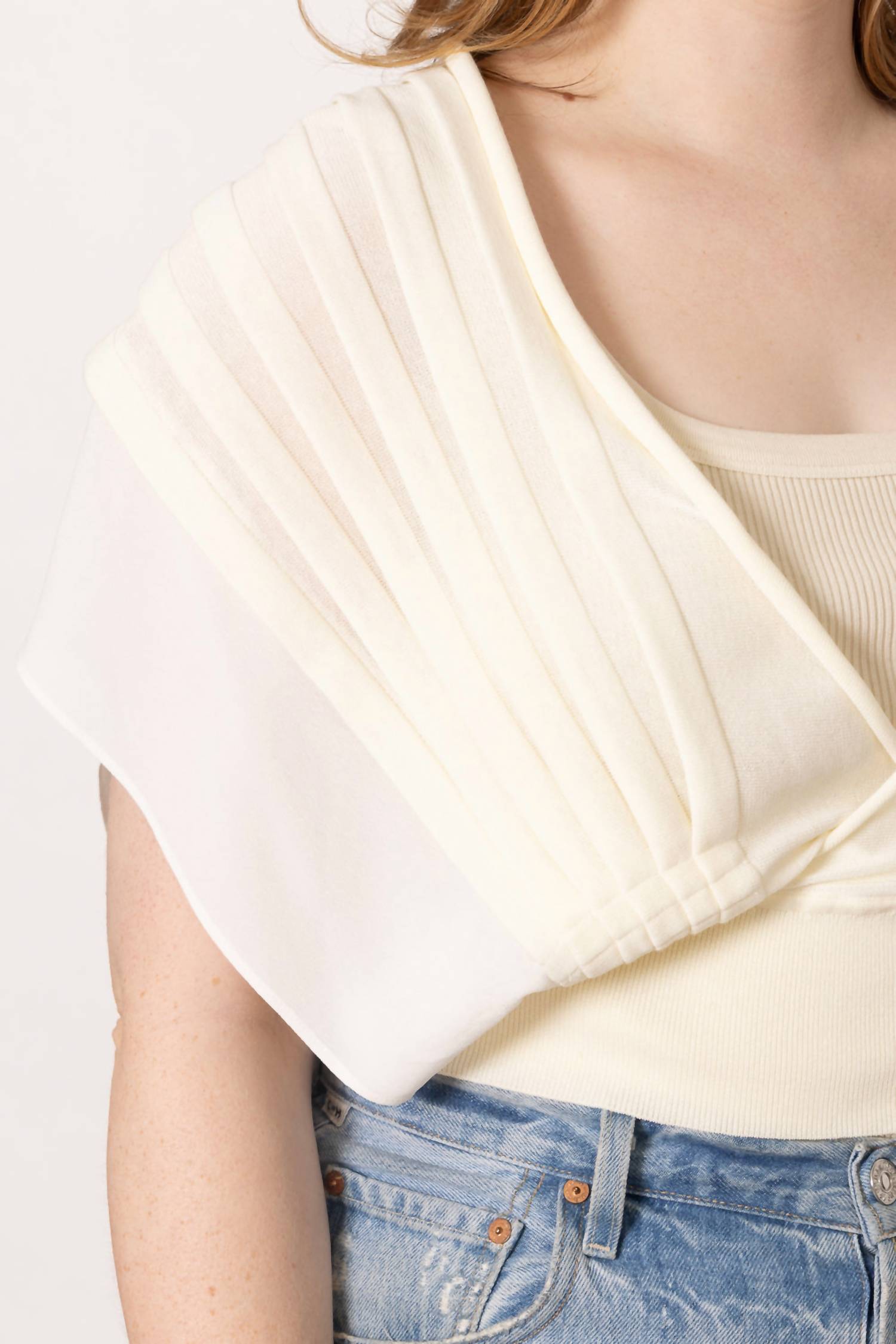 Sita Murt - Short Sleeves Pleated Top