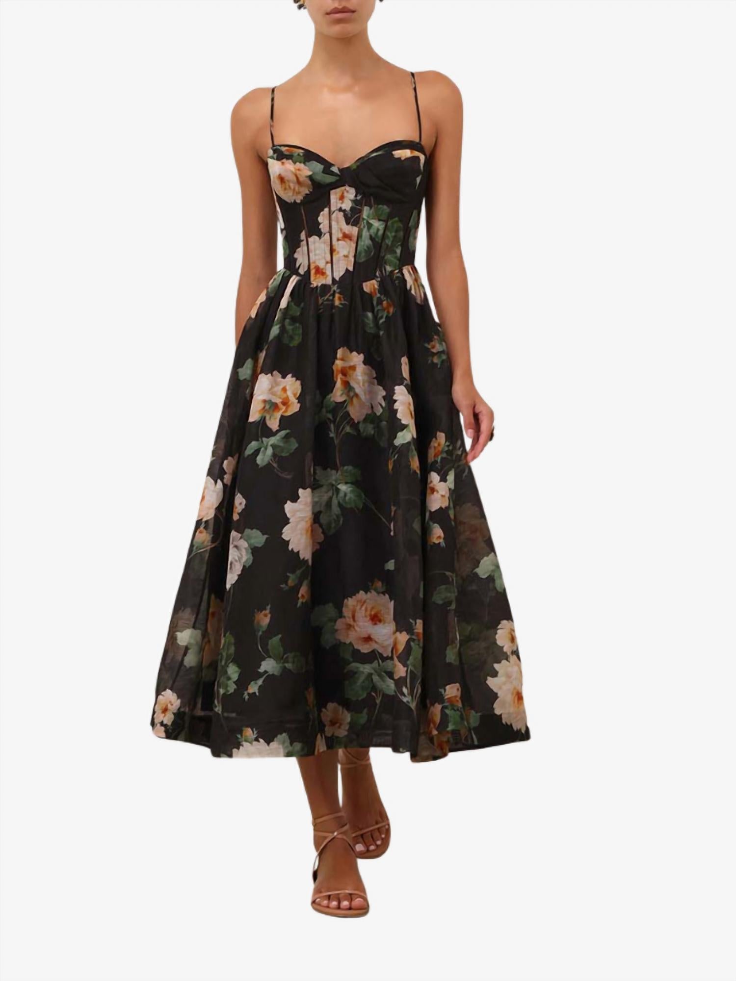 Zimmermann - Luna Corset Midi Dress
