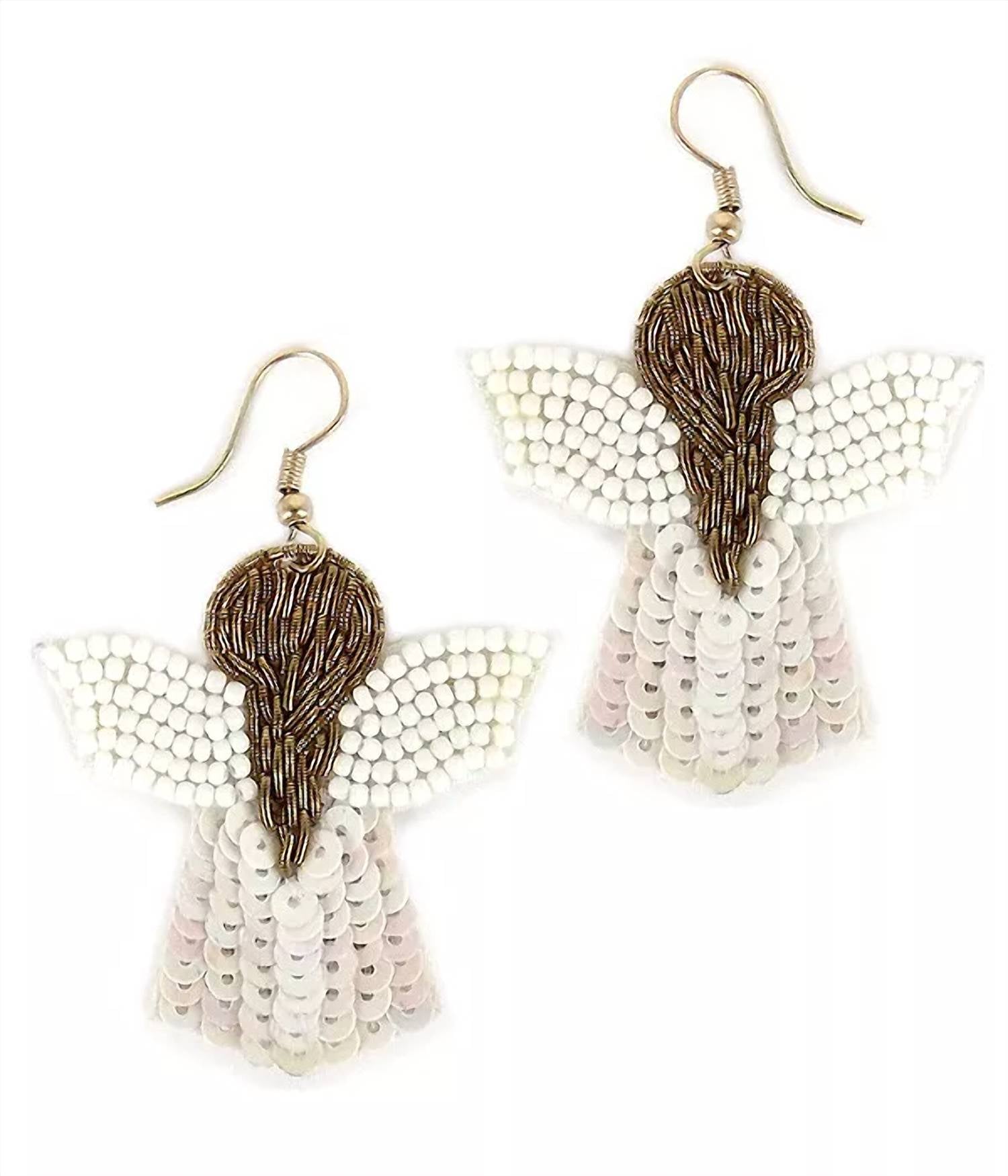 Viola - Women's Beaded Angel Earrings